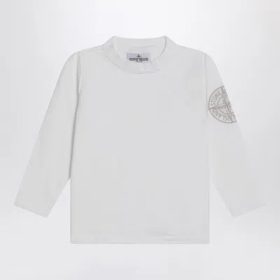 Stone Island White Blouse In Cotton Muslin In White