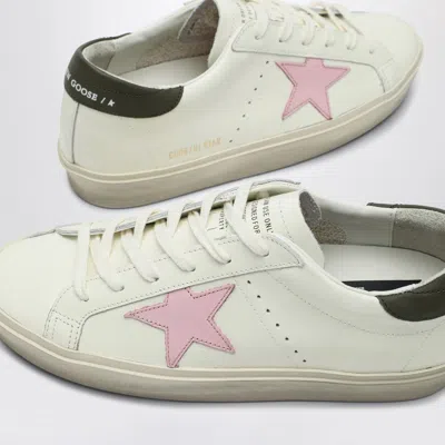Golden Goose Sneaker Hi Star White/pink/dark Green In White