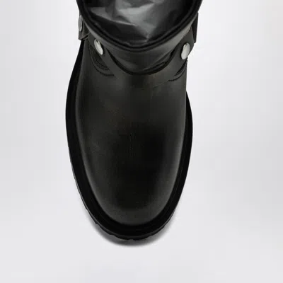Golden Goose Kurt Boots In Black Leather With Buckle In Black