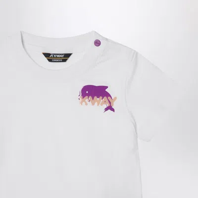 K-way White Pete Dolphin T-shirt In White