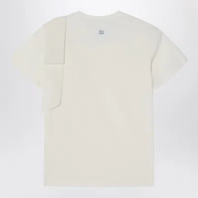 Douuod Ivory T-shirt With Bow In White