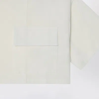 Douuod Ivory Cropped T-shirt In Cotton In White