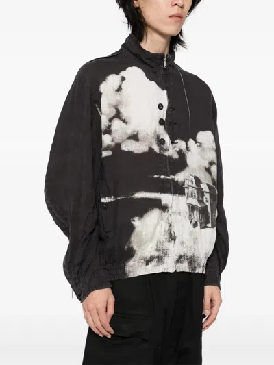 Undercover Printed Jacket In Black