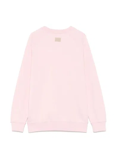 Msgm Logo-print Sweatshirt In Pink