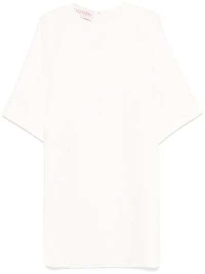 Valentino Silk Mini Dress In White