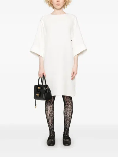 Valentino Silk Mini Dress In White