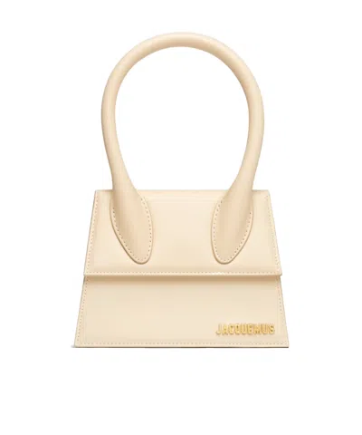 Jacquemus Le Chiquito Moyen Ivory Handbag In Nude