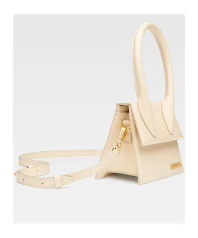 Jacquemus Le Chiquito Moyen Ivory Handbag In Nude