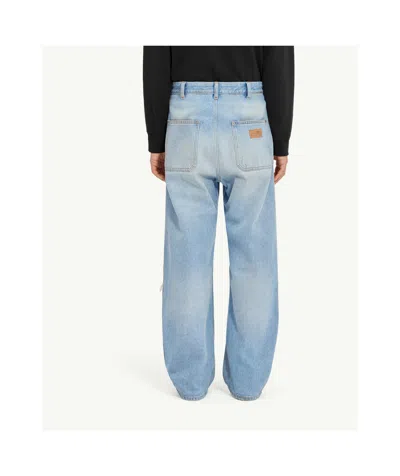 Mm6 Maison Margiela Medium Blue Denim Distressed Jeans