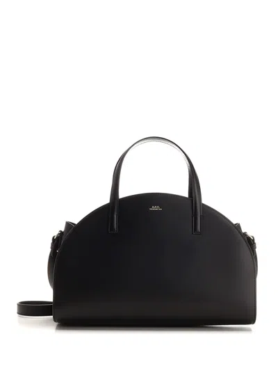 Apc A.p.c. Curved Silhouette Tote Bag In Black