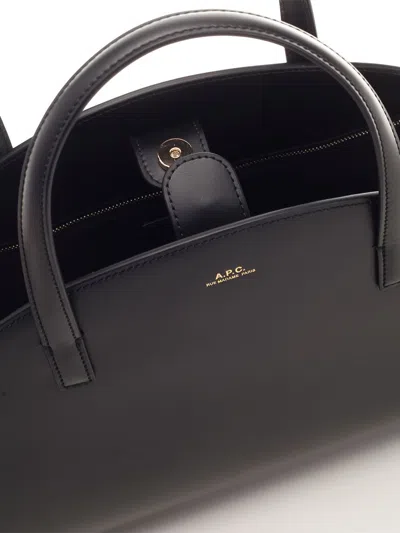 Apc A.p.c. Curved Silhouette Tote Bag In Black