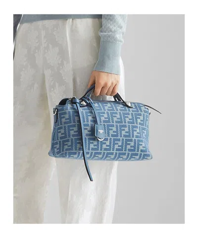 Fendi By The Way Soft Medium Shoulder Bag In Blue
