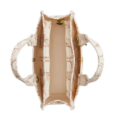 Coach Cargo Tote Bag 26 With Signature Canvas In Nude