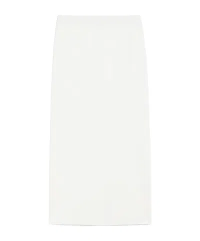Max Mara `losanna` Knit Skirt In White