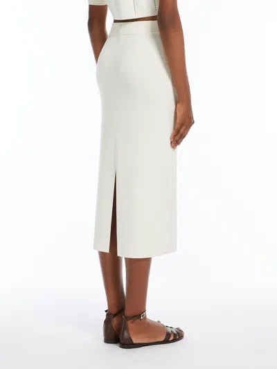 Max Mara `losanna` Knit Skirt In White