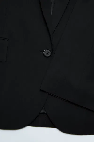 Acne Studios Single-breasted Peak-lapel Blazer In Black