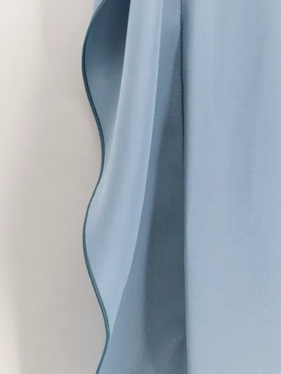 Max Mara Elegante Odessa Silk Maxi Dress In Blue