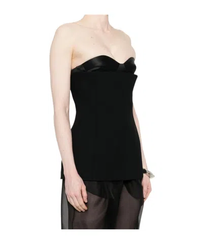 Khaite Ayla Bustier Top In Black