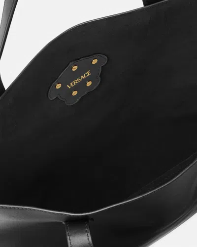 Versace Medusa Head Motif Tote Bag In Black