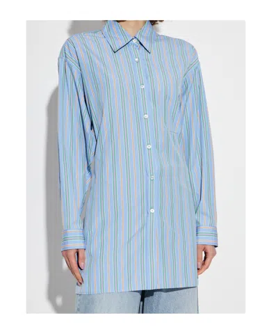 Etro Knotted Button-up Striped Shirt In Multicolor