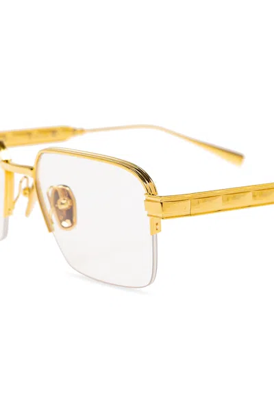 Balmain Full Frame Plain Mirror In Gold