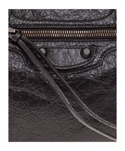 Balenciaga Le City Small Leather Handbag In Black
