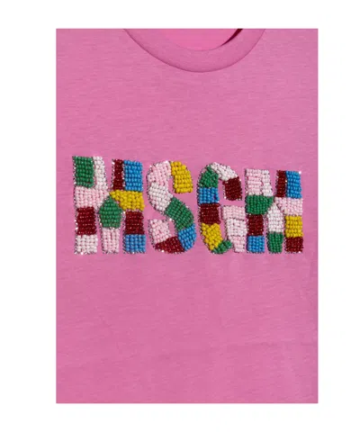 Msgm Short Sleeve T-shirt In Pink