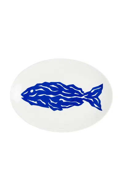 Maison Balzac Le Merou Serving Platter In Blue