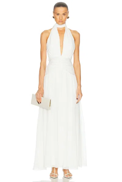 Nicholas Arella Silk Dress In White