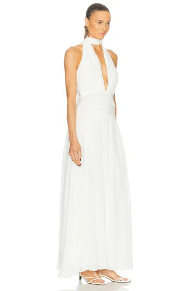 Nicholas Arella Silk Dress In White