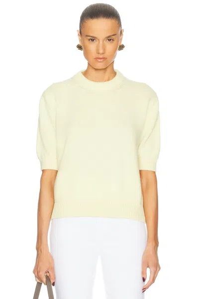 Khaite The Pierre Short-sleeved Jumper In White