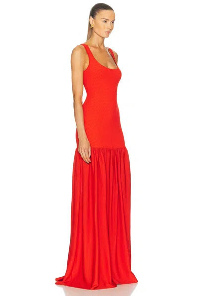 Retroféte Kennedi Knit Drop-waist Dress In Metallic Geranium