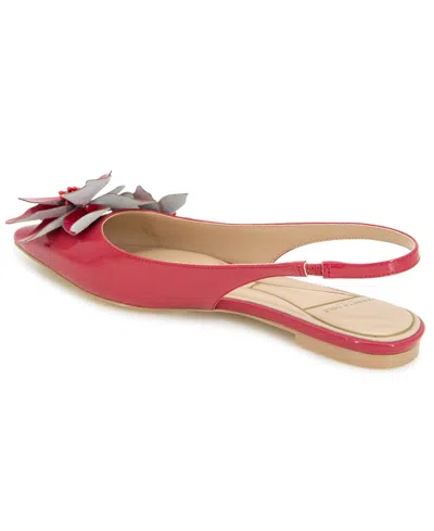Kenneth Cole New York Women's Tayla Pointed Toe Slingback Flats In Red Patent