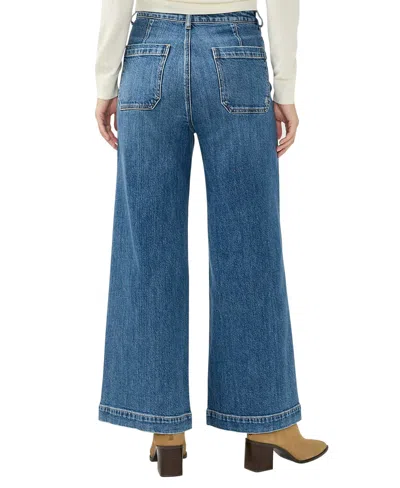 Silver Jeans Co. Women's 70s High Rise Wide Leg Jeans In Blue