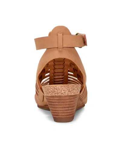 Earth Women's Hattie Fisherman Wedge Sandals In Cognac
