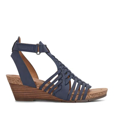 Earth Women's Hattie Fisherman Wedge Sandals In Navy
