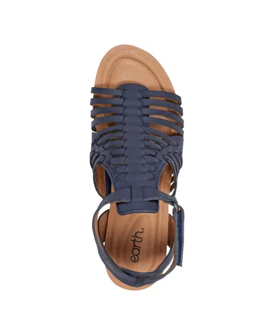 Earth Women's Hattie Fisherman Wedge Sandals In Navy
