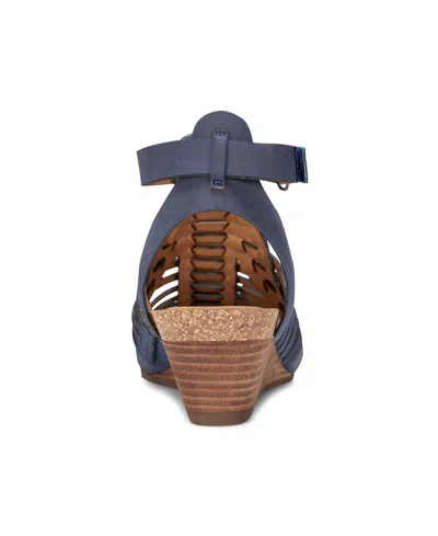 Earth Women's Hattie Fisherman Wedge Sandals In Navy