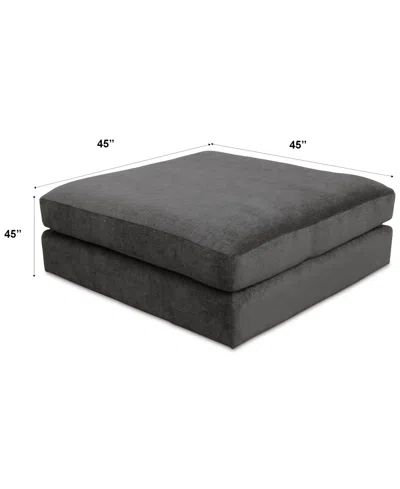 Macy's Merten Fabric Castered Ottoman, Exclusively At  In Truffle