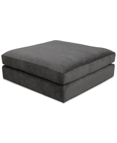 Macy's Merten Fabric Castered Ottoman, Exclusively At  In Truffle