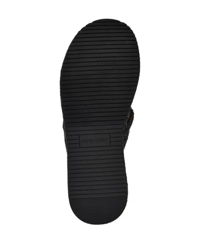 Nine West Women's Cerry Woven Platform Wedge Sandals In Black