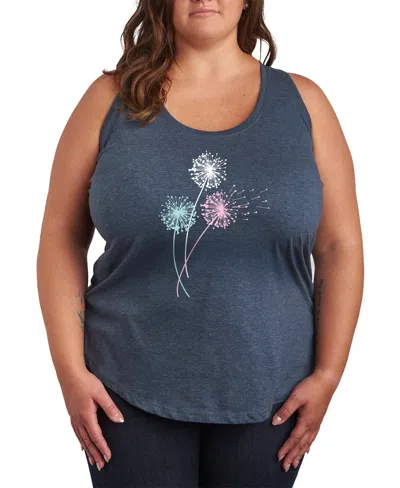 Hybrid Apparel Trendy Juniors Dandelion Graphic Tank In Gray