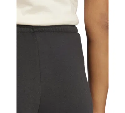 Adidas Originals Women's Essentials Small Logo Fleece Shorts In White