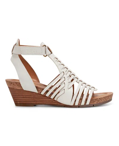 Earth Women's Hattie Fisherman Wedge Sandals In Cream