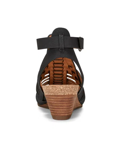 Earth Women's Hattie Fisherman Wedge Sandals In Black