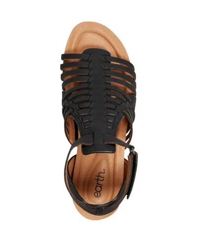 Earth Women's Hattie Fisherman Wedge Sandals In Black