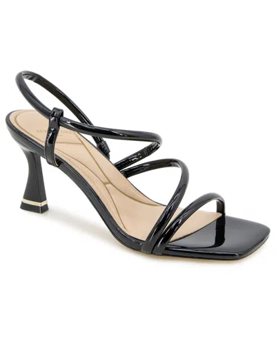 Kenneth Cole New York Women's Dreama Square Toe Dress Sandals In Black Patent