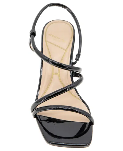 Kenneth Cole New York Women's Dreama Square Toe Dress Sandals In Black Patent