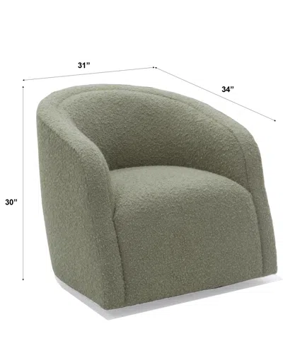 Macy's Reiter Fabric Accent Swivel Chair, Exclusively At  In Grass