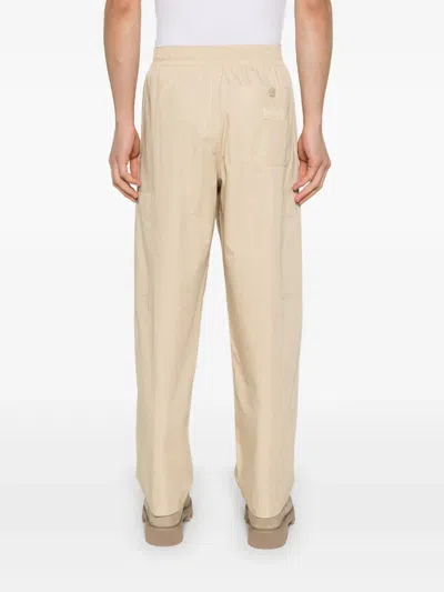 Kenzo Solid Color Lightweight Cotton Cargo Pants In Neutrals